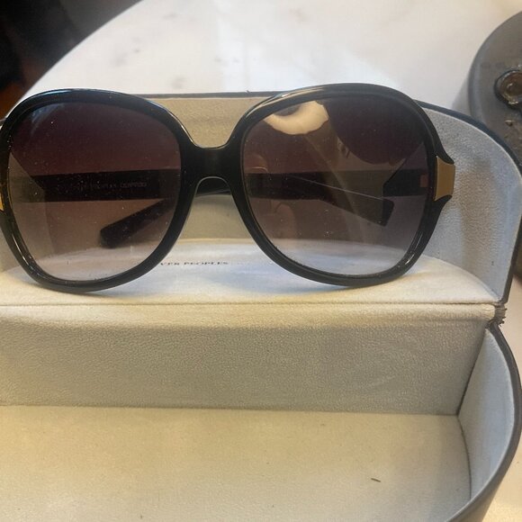 OLIVER PEOPLES LEYLA BK/G OVERSIZED SUNGLASSES BLACK / VIOLET GRADIENT - Picture 2 of 5